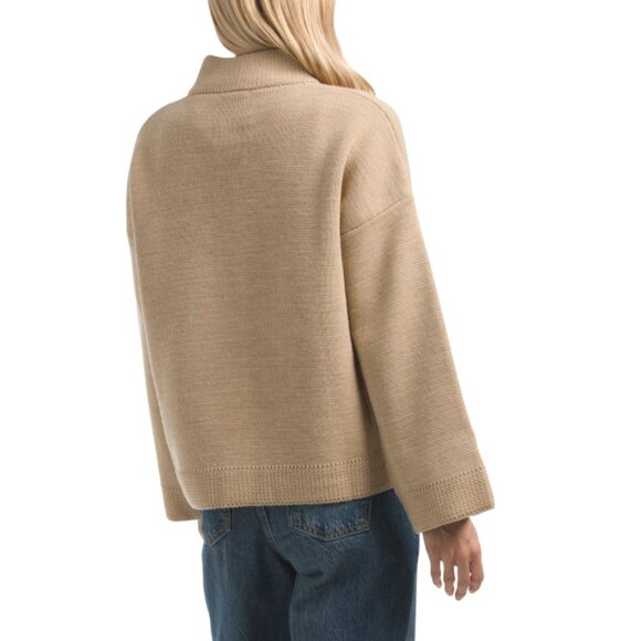 COCOGIO Beige Made In Italy Cardigan With Gold Tone Buttons And Pockets - Picture 2 of 2